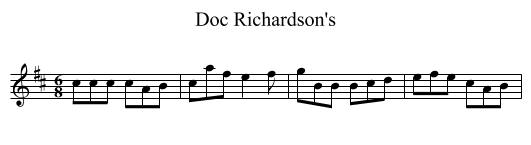 Doc Richardson's - staff notation