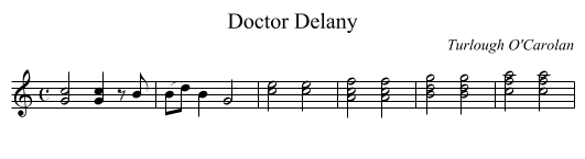 Doctor Delany - staff notation