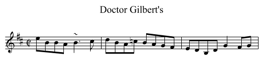 Doctor Gilbert's - staff notation