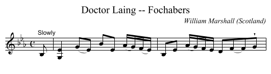 Doctor Laing -- Fochabers - staff notation