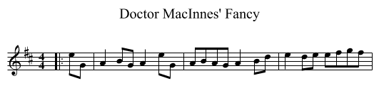 Doctor MacInnes' Fancy - staff notation