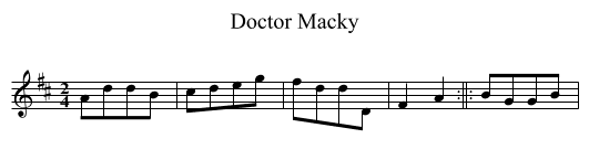 Doctor Macky - staff notation