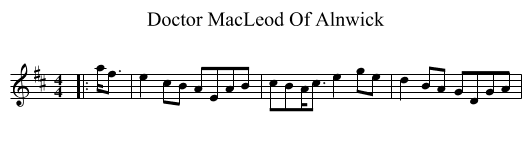Doctor MacLeod Of Alnwick - staff notation