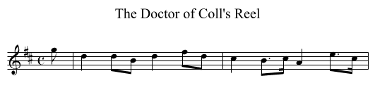 Doctor of Coll's Reel, The - staff notation