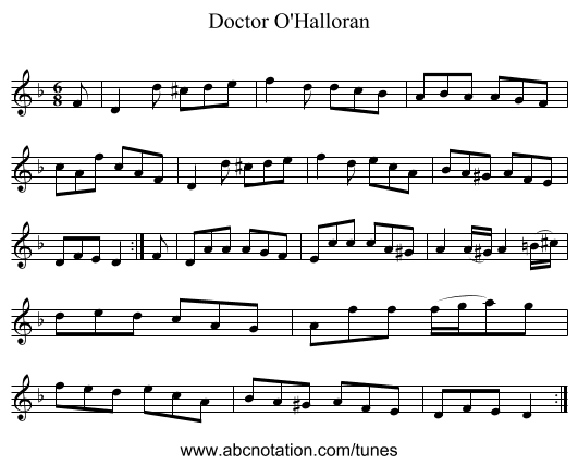 Doctor O'Halloran - staff notation