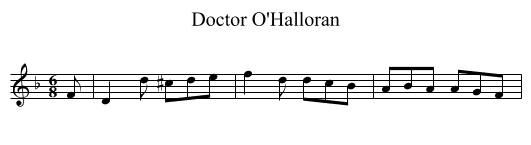 Doctor O'Halloran - staff notation
