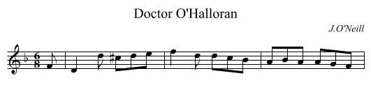 Doctor O'Halloran - staff notation