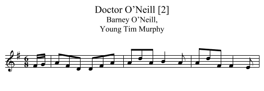 Doctor O’Neill [2] - staff notation