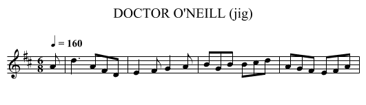DOCTOR O'NEILL (jig) - staff notation