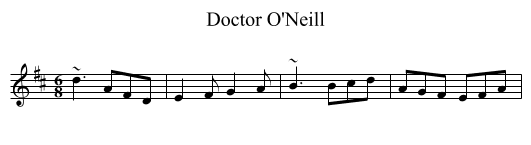 Doctor O'Neill - staff notation