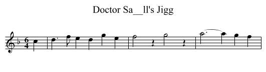 Doctor Sa__ll's Jigg - staff notation