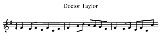 Doctor Taylor - staff notation