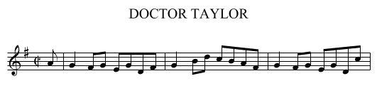 DOCTOR TAYLOR - staff notation