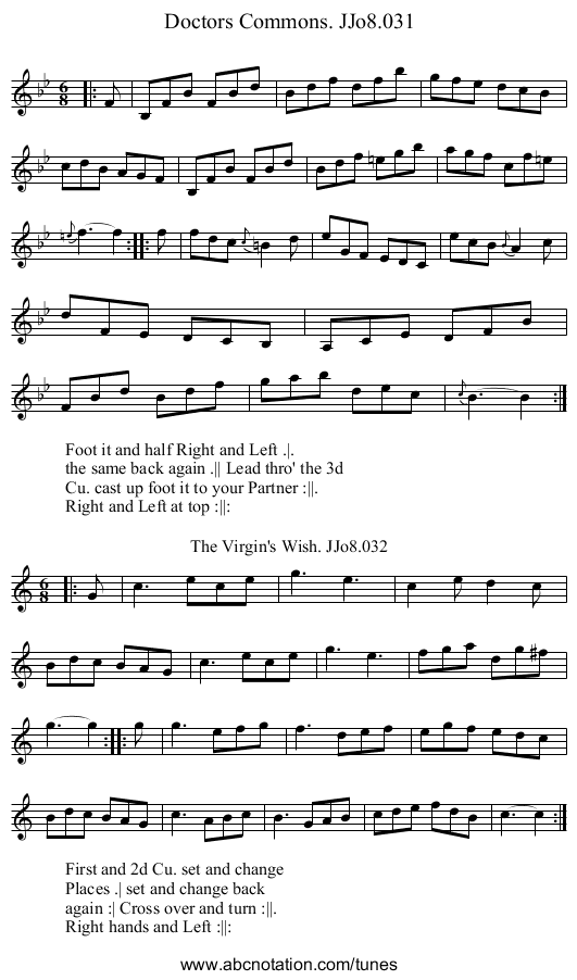 Doctors Commons. JJo8.031 - staff notation
