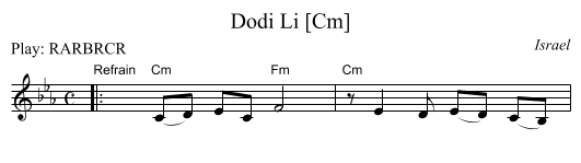 Dodi Li [Cm] - staff notation