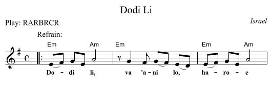 Dodi Li - staff notation