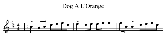 Dog A L'Orange - staff notation