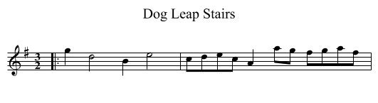 Dog Leap Stairs - staff notation