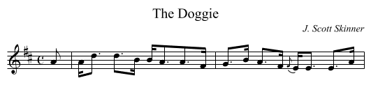 Doggie, The - staff notation
