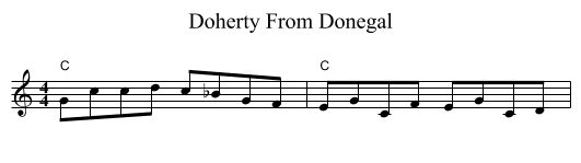 Doherty From Donegal - staff notation