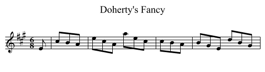 Doherty's Fancy - staff notation