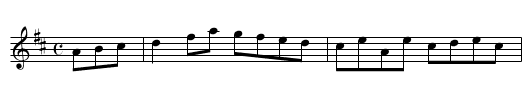 Doherty's, Mickey - staff notation