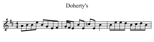 Doherty's - staff notation
