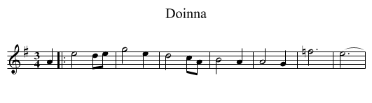 Doinna - staff notation