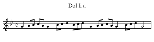 Dol li a - staff notation