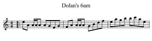 Dolan's 6am - staff notation