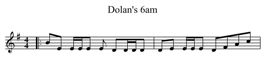 Dolan's 6am - staff notation