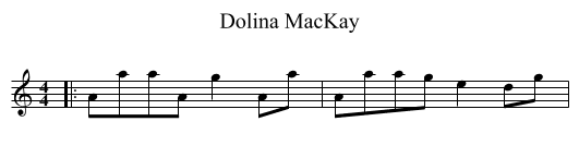Dolina MacKay - staff notation