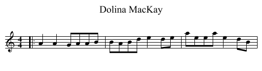 Dolina MacKay - staff notation