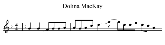 Dolina MacKay - staff notation