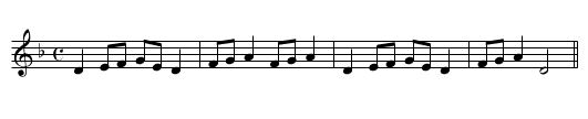 Dol-Li-A - staff notation