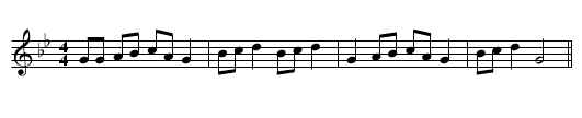 Dol-li-la - staff notation