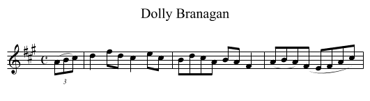 Dolly Branagan - staff notation