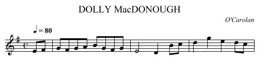 DOLLY MacDONOUGH - staff notation