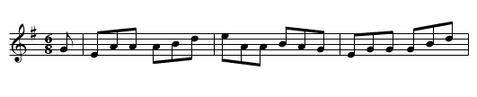 Dollymount Jig - staff notation
