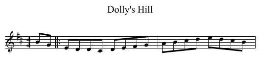 Dolly's Hill - staff notation