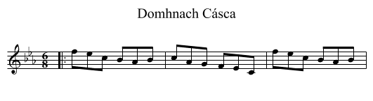 Domhnach Cásca - staff notation