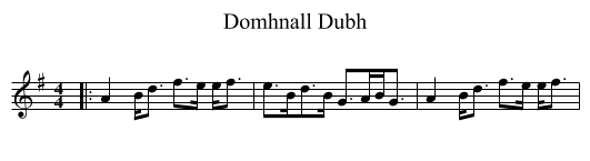 Domhnall Dubh - staff notation
