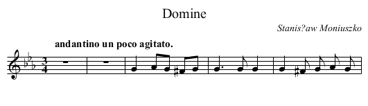 Domine - staff notation
