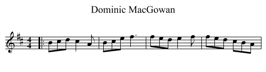 Dominic MacGowan - staff notation