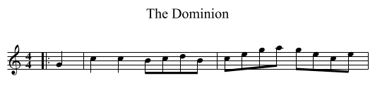 Dominion, The  - staff notation