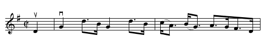 DOMINO -- HIGHLAND FLING - staff notation