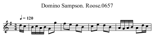 Domino Sampson. Roose.0657 - staff notation