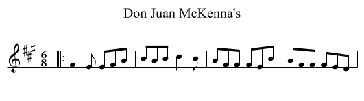 Don Juan McKenna's - staff notation