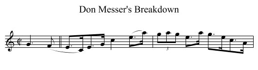Don Messer's Breakdown - staff notation