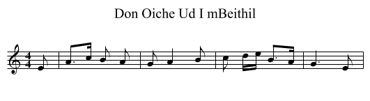 Don Oiche Ud I mBeithil - staff notation